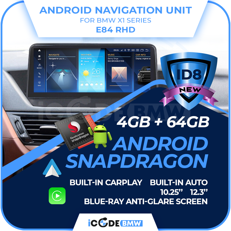 Android Navigation Unit for BMW X1 Series E84 RHD – BMW Coding,  programming, remapping, diagnostics, Carplay, Android screens, MMI Box