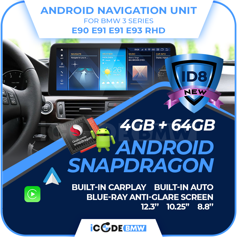 8.8 E60 Android13 Screen 8+128 Carplay Multimedia Autoradio BMW 5 6 Series  CCC