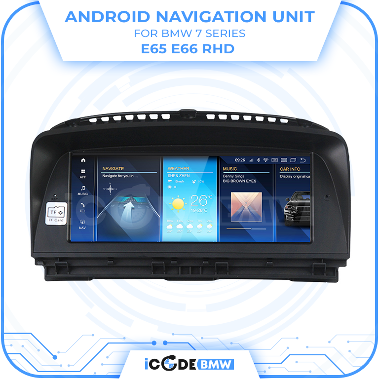 Android Touchscreen BMW E65 8.8" HD 4GB + 64GB S665 Android 13 ID8-core Snapdragon Wireless Carplay CCC BOTH - Image 3