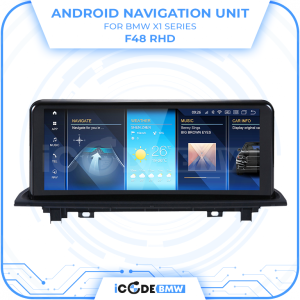Android Touchscreen BMW F48 10.25" FHD 8GB + 128GB S662 Android 13 ID8-core Snapdragon Wireless Carplay EVO BOTH - Image 2