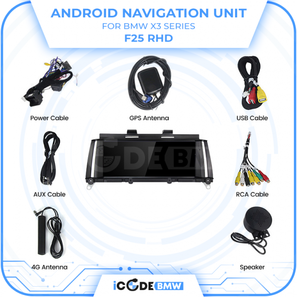 Android Touchscreen BMW F25 12.3" FHD 4GB + 64GB S665 Android 13 ID8-core Snapdragon Wireless Carplay NBT BOTH - Image 5