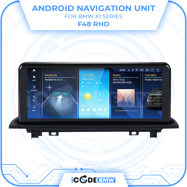 Android Touchscreen BMW F48 10.25" HD 4GB + 64GB S665 Android 13 ID8-core Snapdragon Wireless Carplay NBT BOTH - Image 2