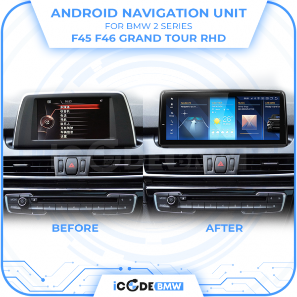 Android Touchscreen BMW F45 8.8" HD 4GB + 64GB S665 Android 13 ID8-core Snapdragon Wireless Carplay EVO BOTH - Image 2