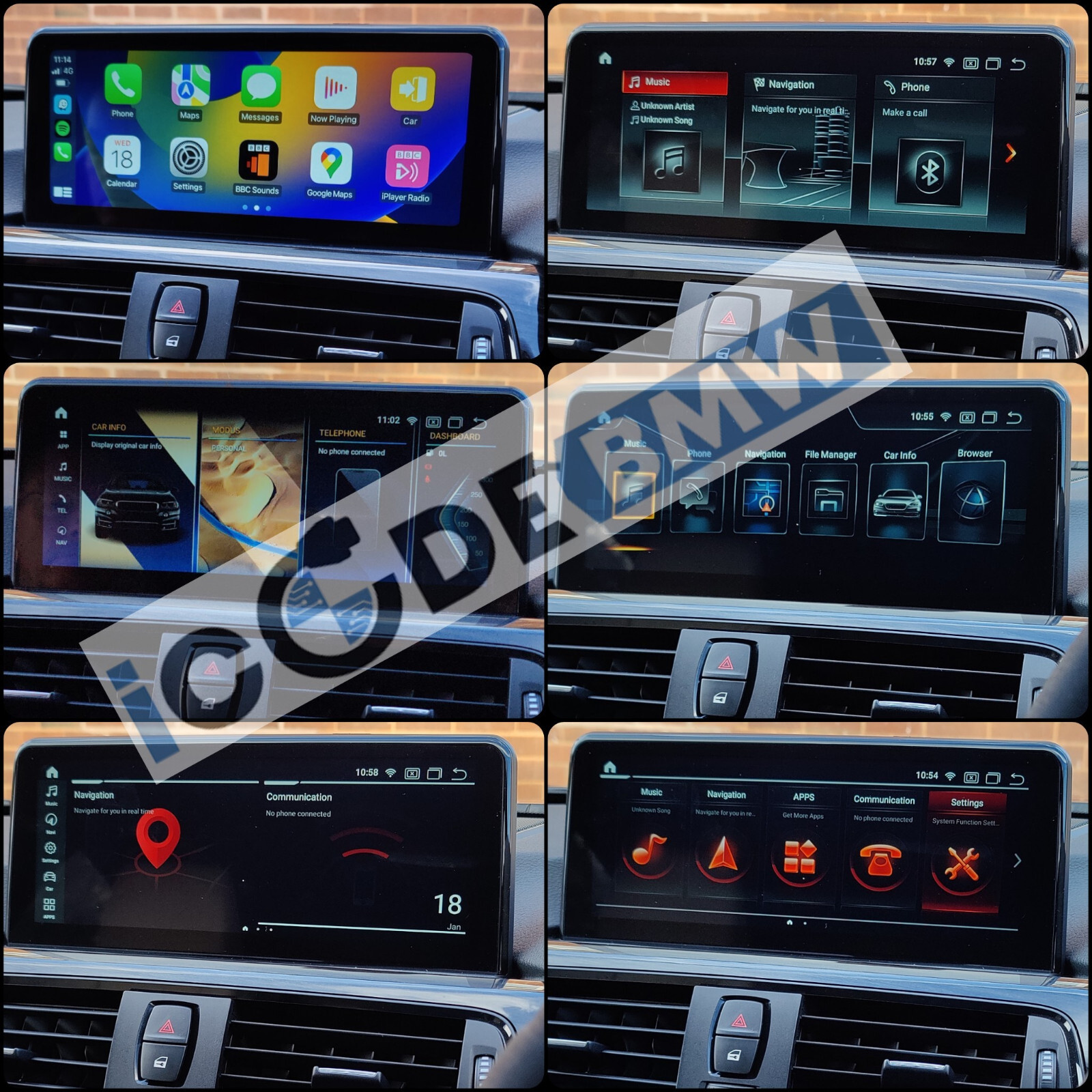 Android Touchscreen BMW F10 12.3" FHD 8GB + 128GB S662 Android 13 ID8-core Snapdragon Wireless Carplay CIC BOTH - Image 7
