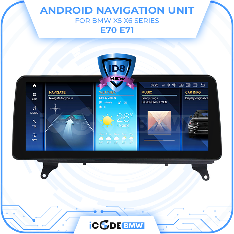 Android Touchscreen BMW E70 12" FHD 4GB + 64GB S665 Android 13 ID8-core Snapdragon Wireless Carplay CIC BOTH - Image 16