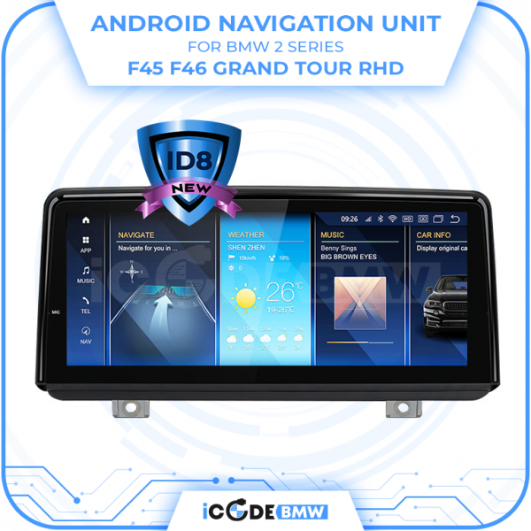 Android Touchscreen BMW F45 8.8" HD 8GB + 128GB S662 Android 13 ID8-core Snapdragon Wireless Carplay NBT BOTH - Image 2