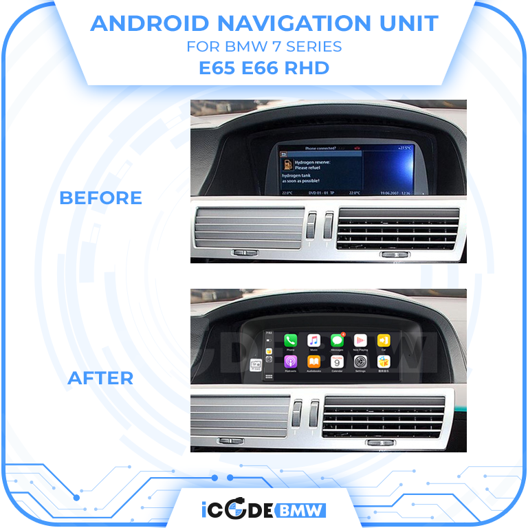 Android Touchscreen BMW E65 8.8" HD 4GB + 64GB S665 Android 13 ID8-core Snapdragon Wireless Carplay CCC BOTH - Image 2