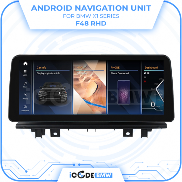 Android Touchscreen BMW F48 10.25" FHD 8GB + 128GB S662 Android 13 ID8-core Snapdragon Wireless Carplay EVO BOTH - Image 3