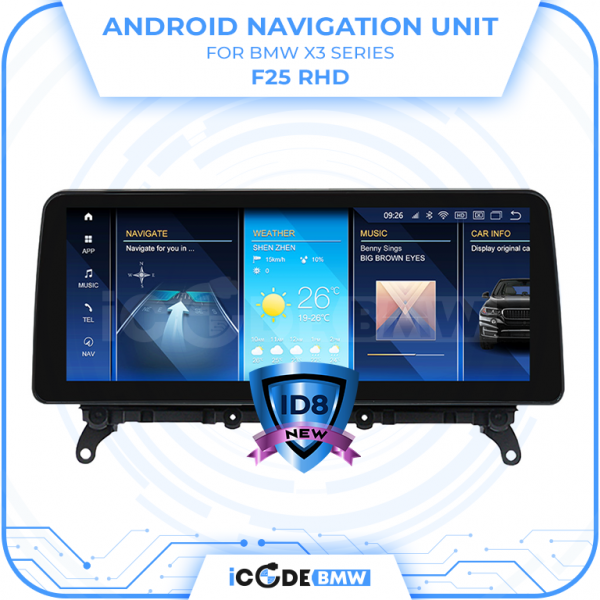 Android Touchscreen BMW F25 12.3" FHD 4GB + 64GB S665 Android 13 ID8-core Snapdragon Wireless Carplay NBT BOTH - Image 3