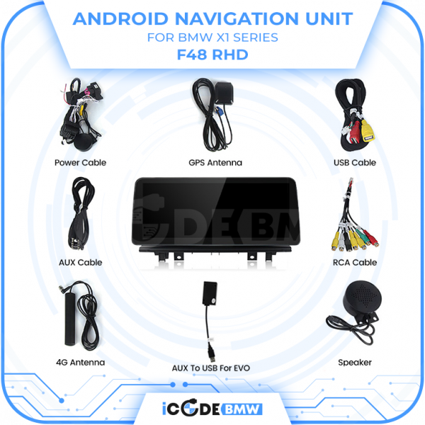 Android Touchscreen BMW F48 12.3" FHD 8GB + 128GB S662 Android 13 ID8-core Snapdragon Wireless Carplay NBT BOTH - Image 4