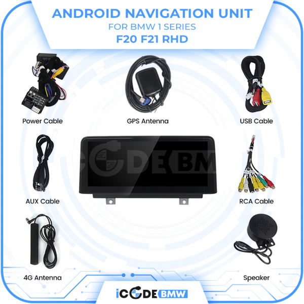 Android Touchscreen BMW F20 12" FHD 4GB + 64GB S665 Android 13 ID8-core Snapdragon Wireless Carplay EVO RHD - Image 6