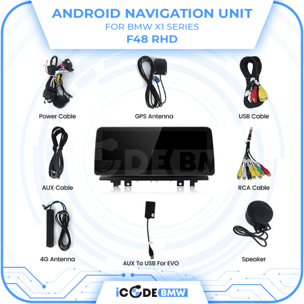 Android Touchscreen BMW F48 10.25" HD 4GB + 64GB S665 Android 13 ID8-core Snapdragon Wireless Carplay NBT BOTH - Image 5