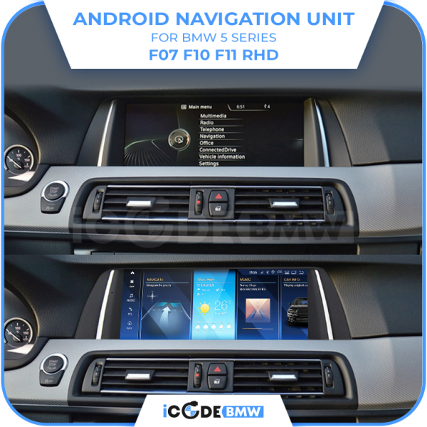 Android Touchscreen BMW F10 10.25" FHD 4GB + 64GB S662 Android 13 ID8-core Snapdragon Wireless Carplay CIC BOTH - Image 3